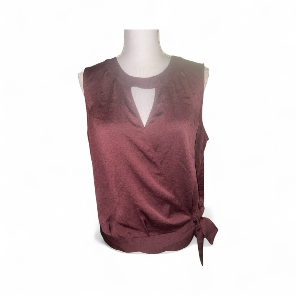 🌸 Express Chocolate Wrap Blouse – Feminine Deep V Style | Sz L BNWT